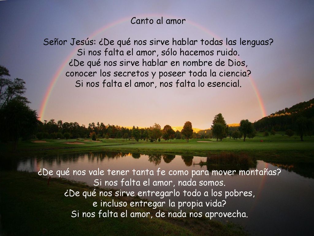 Señor Jesús: ¿De qué nos sirve hablar todas las lenguas
