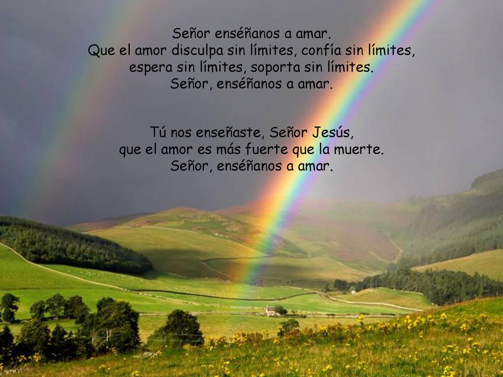 Que el amor disculpa sin límites, confía sin límites,