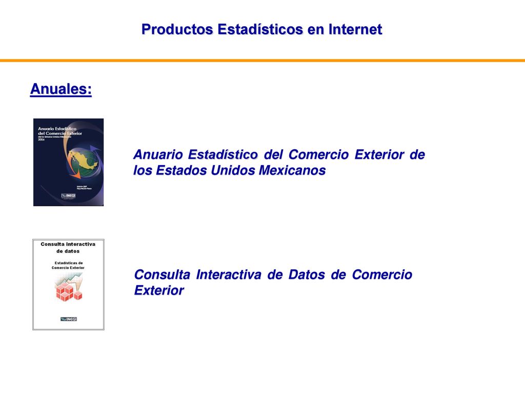 Productos Estadísticos en Internet