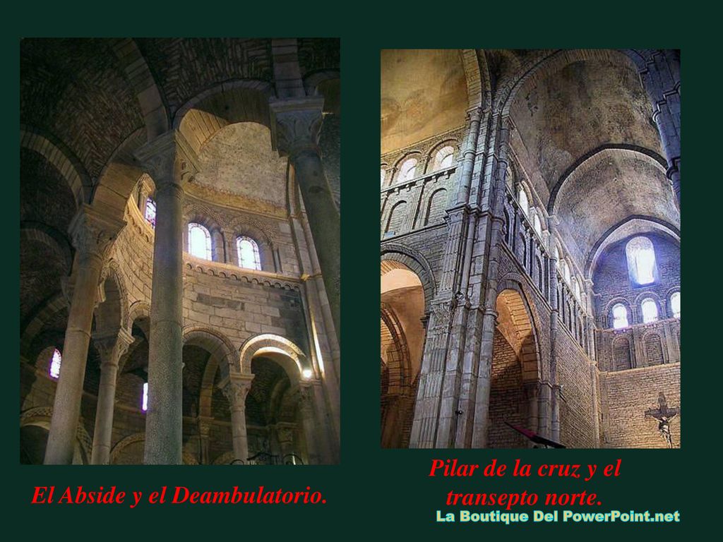 Pilar de la cruz y el transepto norte. El Abside y el Deambulatorio.