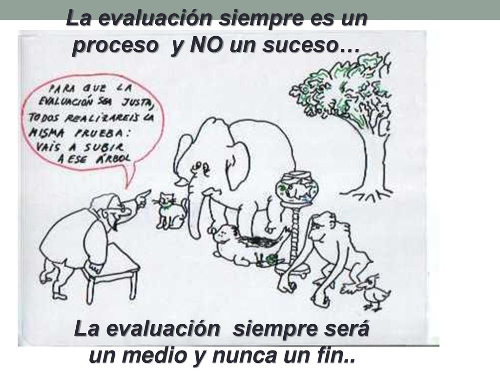 La evaluación siempre es un proceso y NO un suceso…