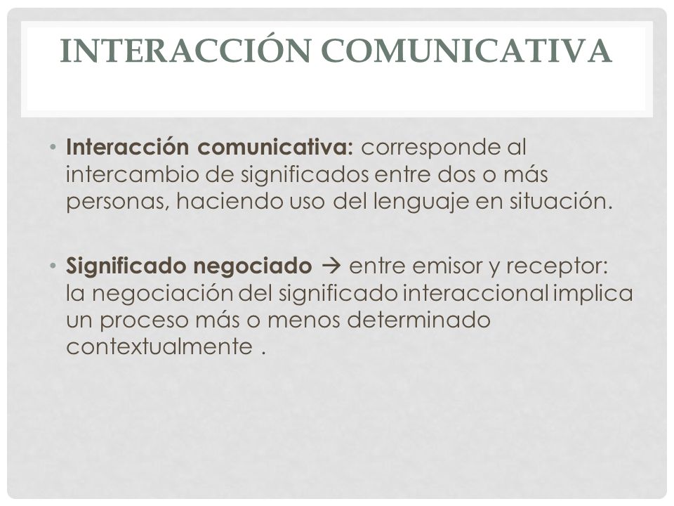 Interacción comunicativa
