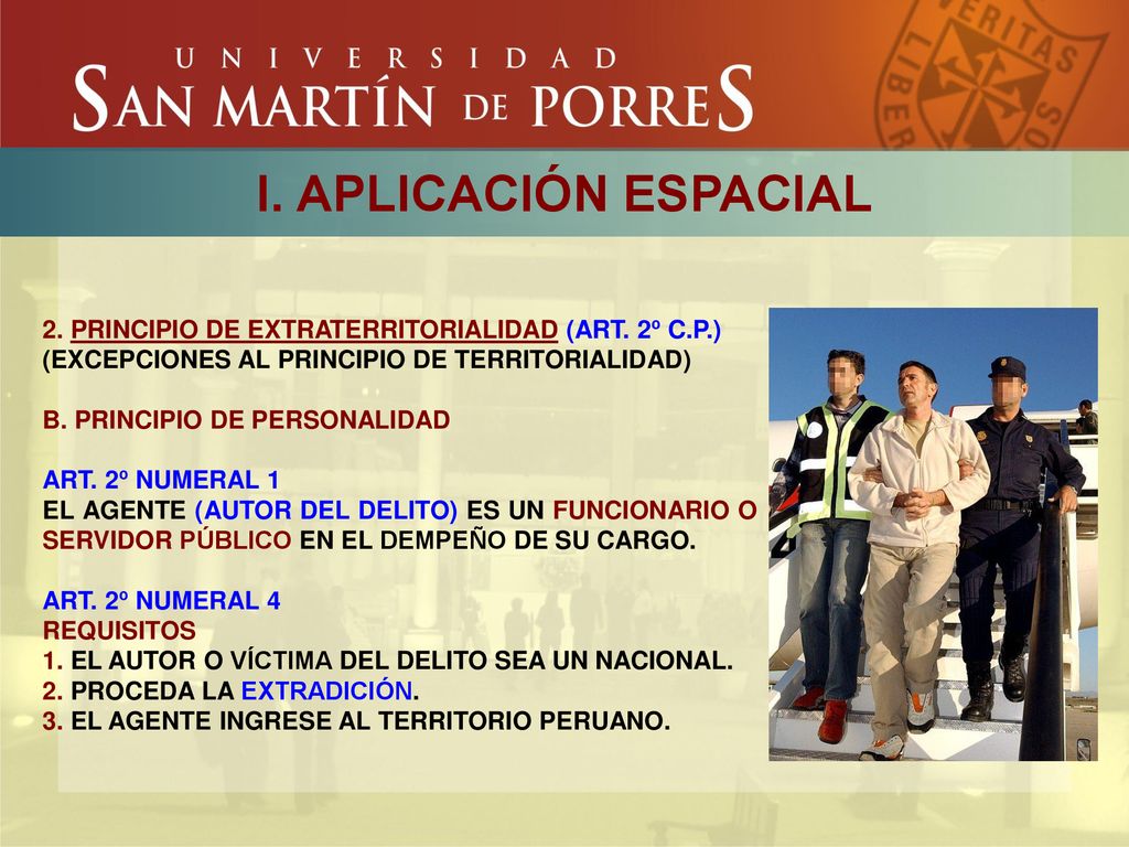 I. APLICACIÓN ESPACIAL 2. PRINCIPIO DE EXTRATERRITORIALIDAD (ART. 2º C.P.) (EXCEPCIONES AL PRINCIPIO DE TERRITORIALIDAD)