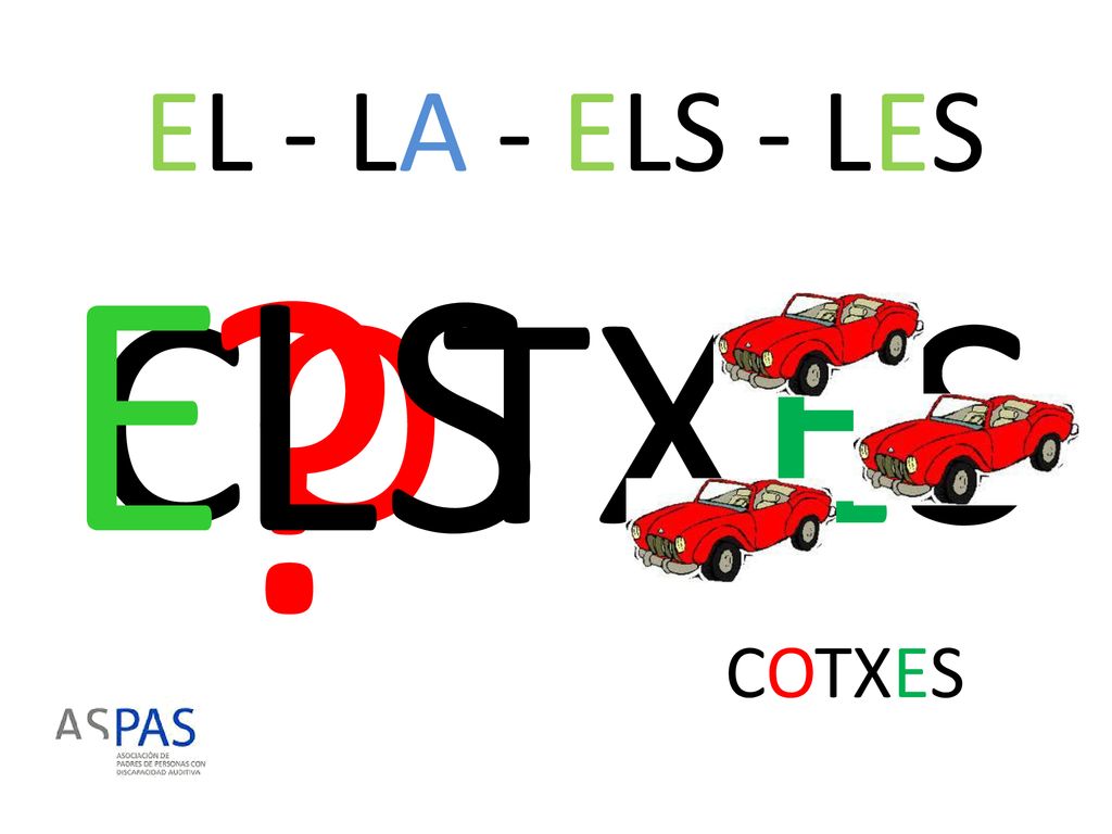 EL - LA - ELS - LES ELS COTXES COTXES