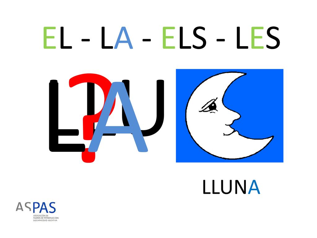 EL - LA - ELS - LES LA LLUNA LLUNA