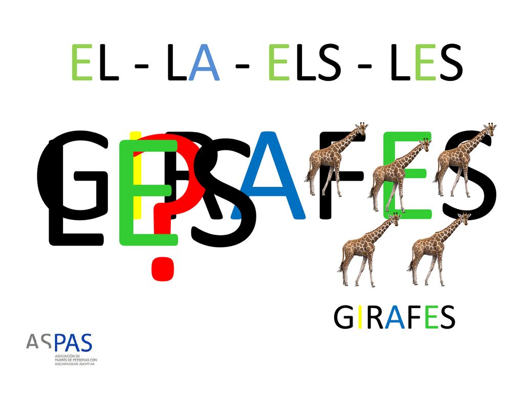 EL - LA - ELS - LES LES GIRAFES GIRAFES