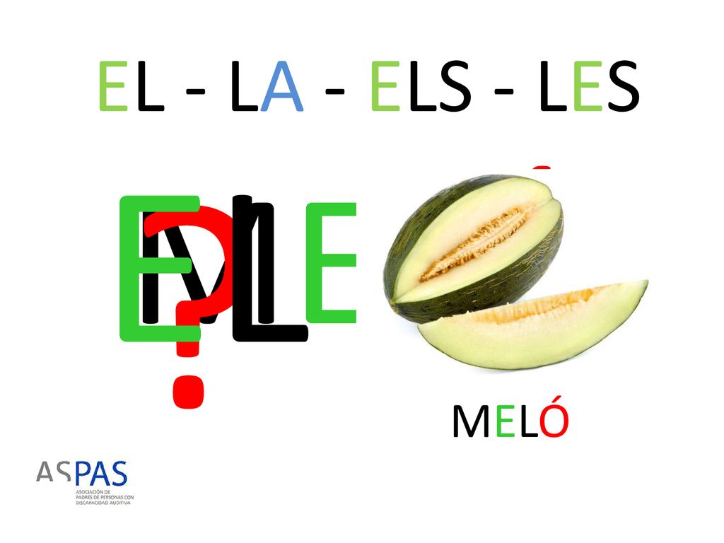 EL - LA - ELS - LES EL MELÓ MELÓ