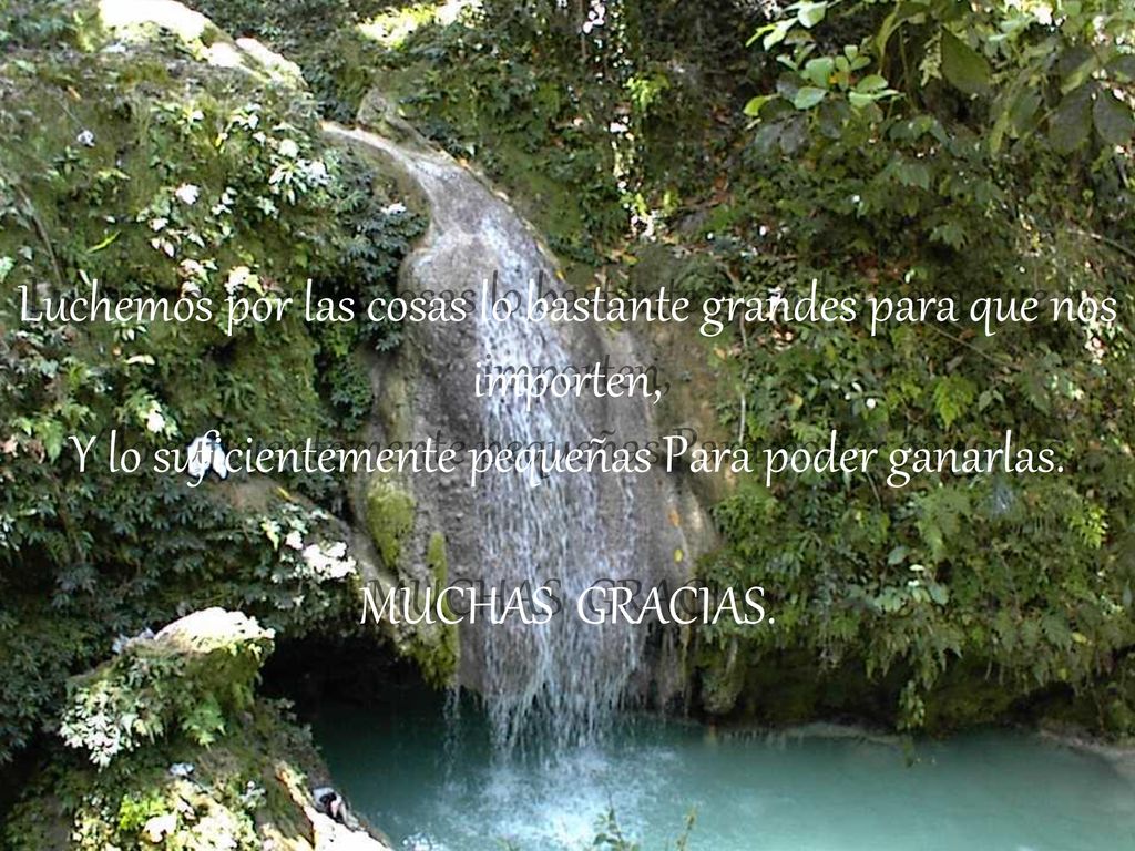 Luchemos por las cosas lo bastante grandes para que nos importen,