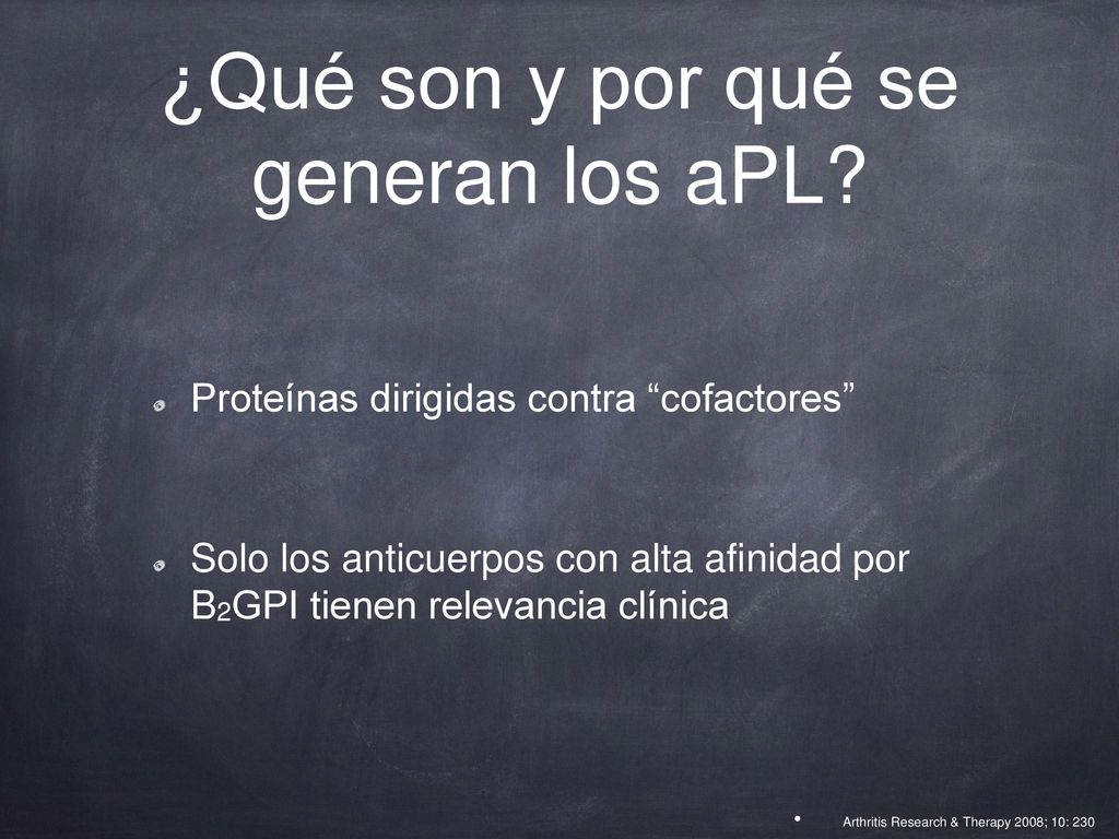 ¿Qué son y por qué se generan los aPL