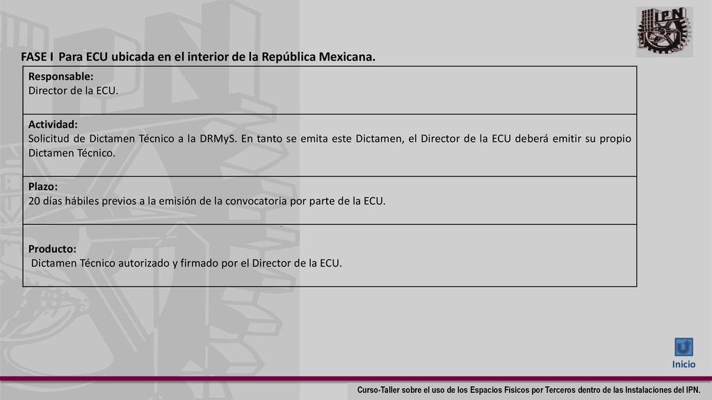 Para ECU ubicada en el interior de la República Mexicana.