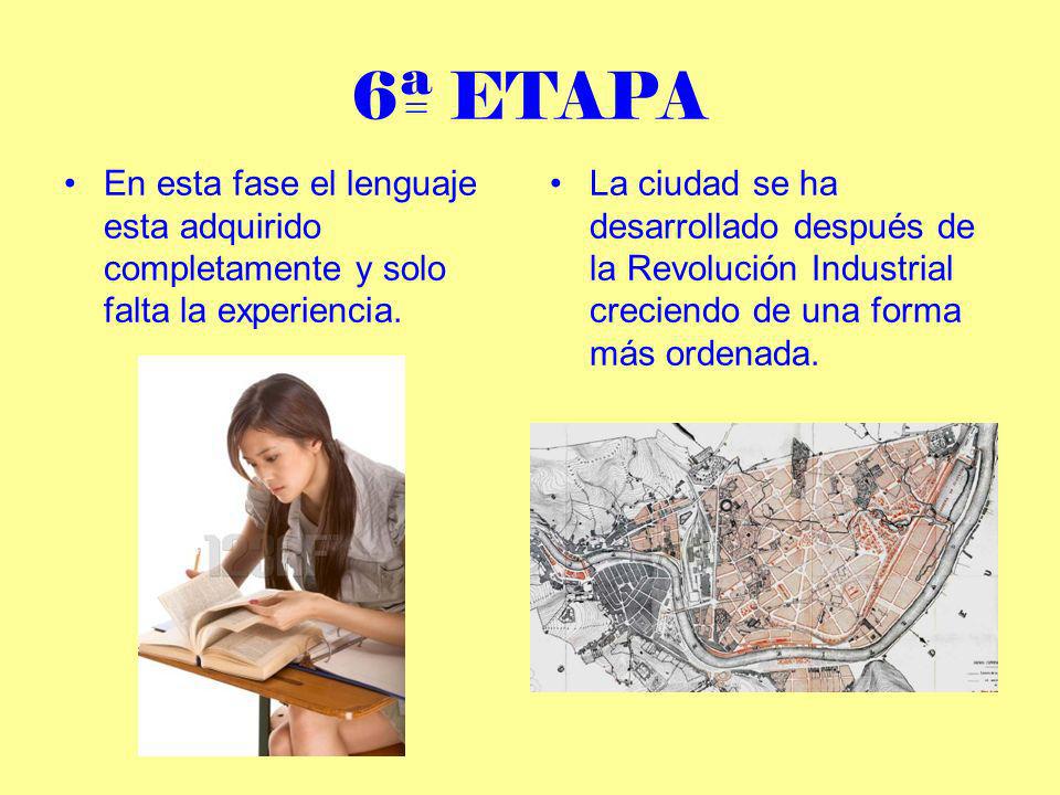 6ª ETAPA En esta fase el lenguaje esta adquirido completamente y solo falta la experiencia.