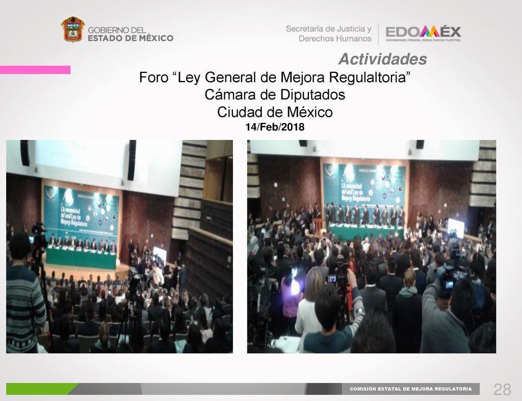 28 Actividades Foro Ley General de Mejora Regulaltoria