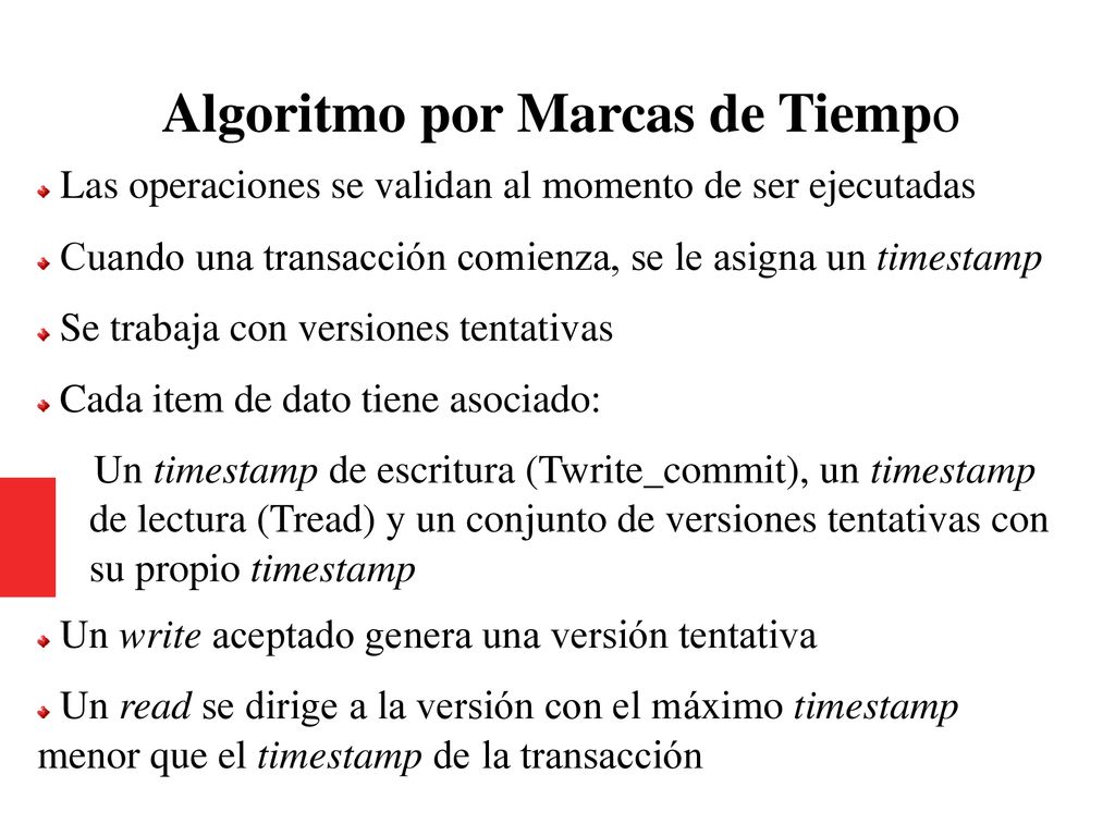 Algoritmo por Marcas de Tiempo