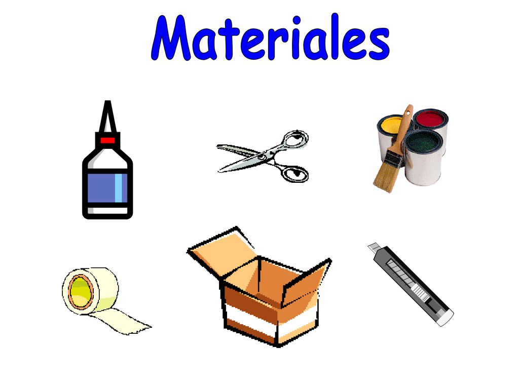 Materiales Materiales: Una caja de detergente, o cualquier otra caja de medidas similares (40 cm de superficie).