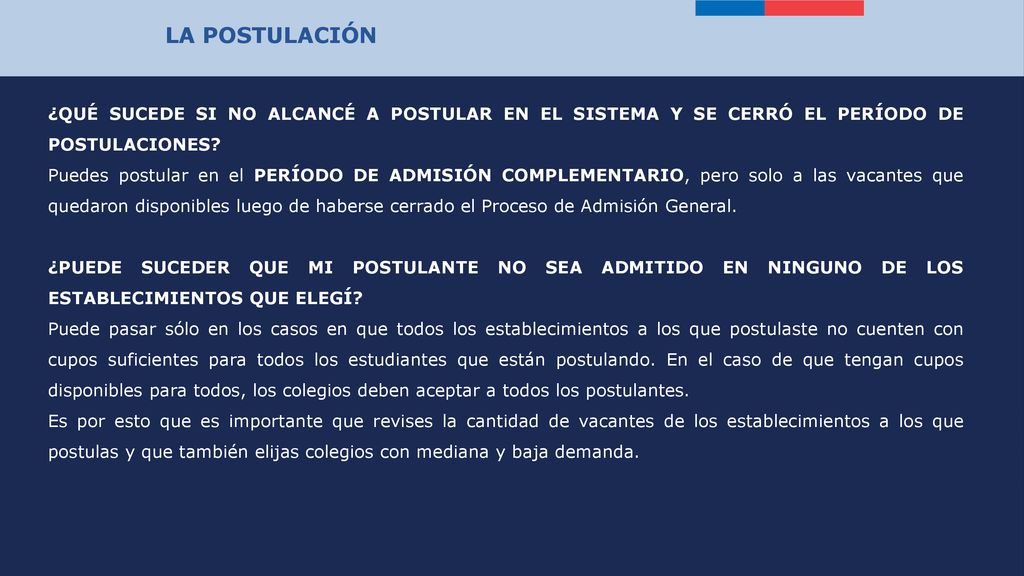 LA POSTULACIÓN ¿QUÉ SUCEDE SI NO ALCANCÉ A POSTULAR EN EL SISTEMA Y SE CERRÓ EL PERÍODO DE POSTULACIONES