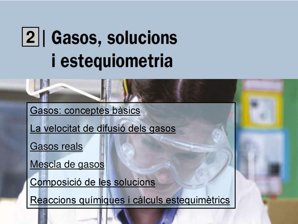 2 Gasos: conceptes bàsics La velocitat de difusió dels gasos
