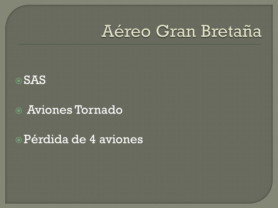 Aéreo Gran Bretaña SAS Aviones Tornado Pérdida de 4 aviones