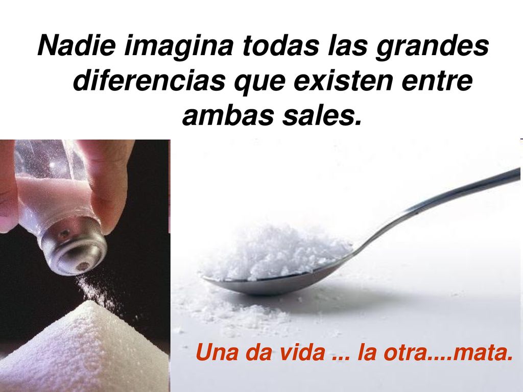 Nadie imagina todas las grandes diferencias que existen entre ambas sales.