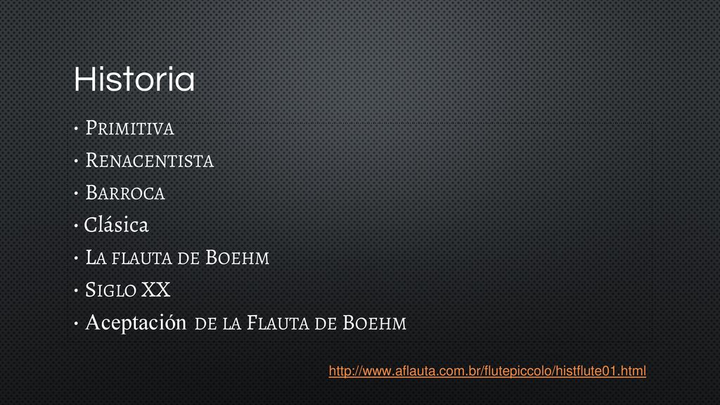 Historia · Primitiva · Renacentista · Barroca · Clásica