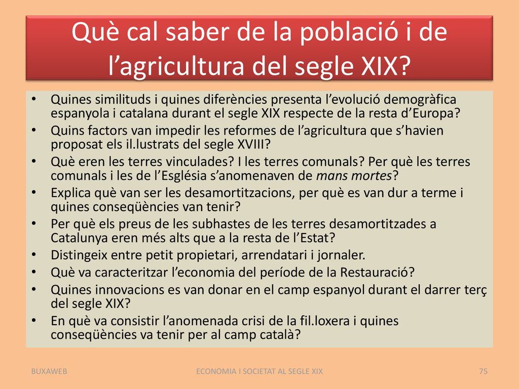 Què cal saber de la població i de l’agricultura del segle XIX