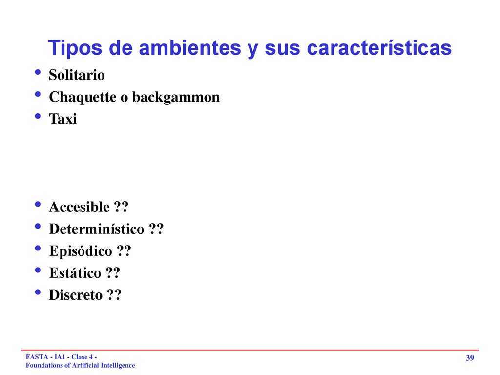 Tipos de ambientes y sus características