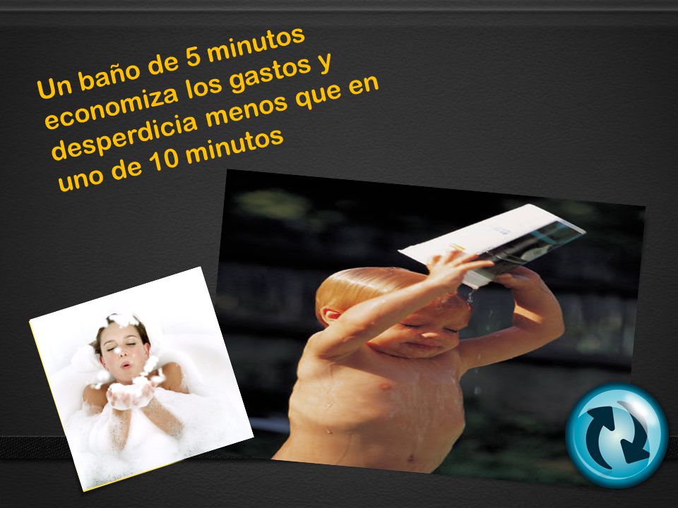 Un baño de 5 minutos economiza los gastos y desperdicia menos que en uno de 10 minutos