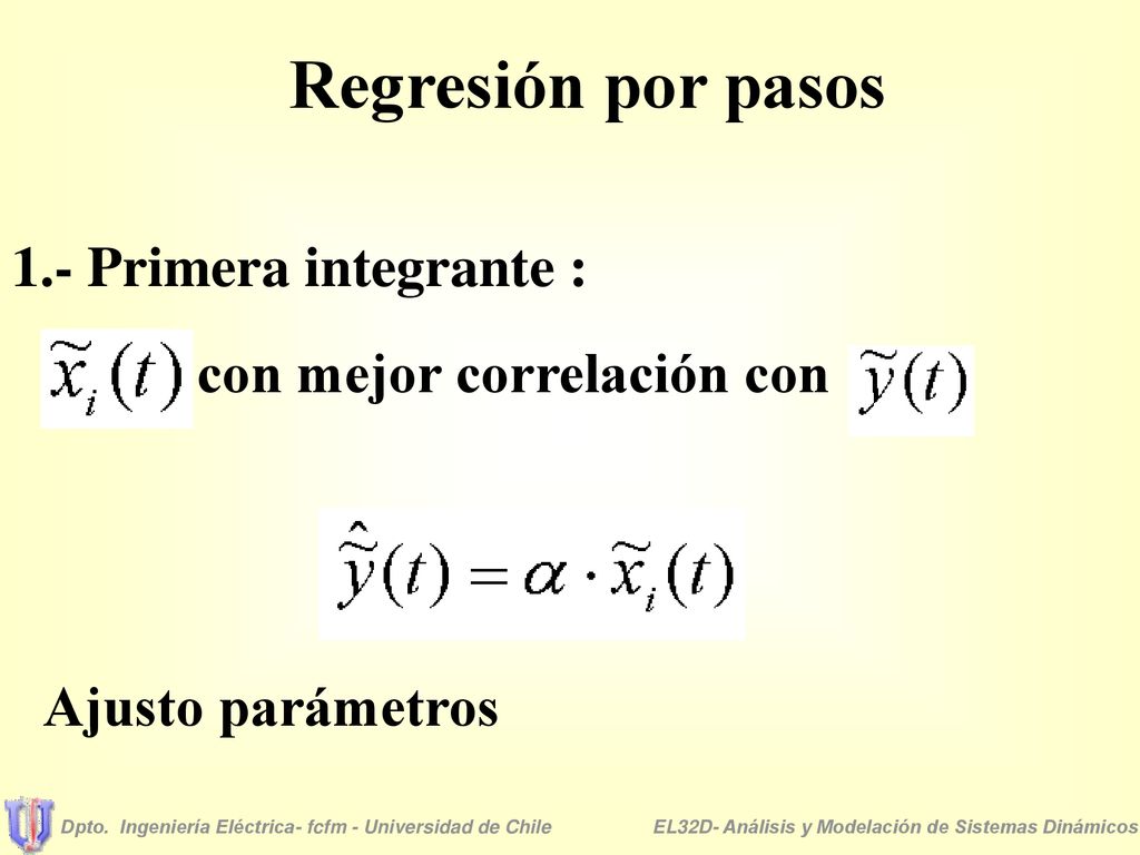 Regresión por pasos 1.- Primera integrante : con mejor correlación con