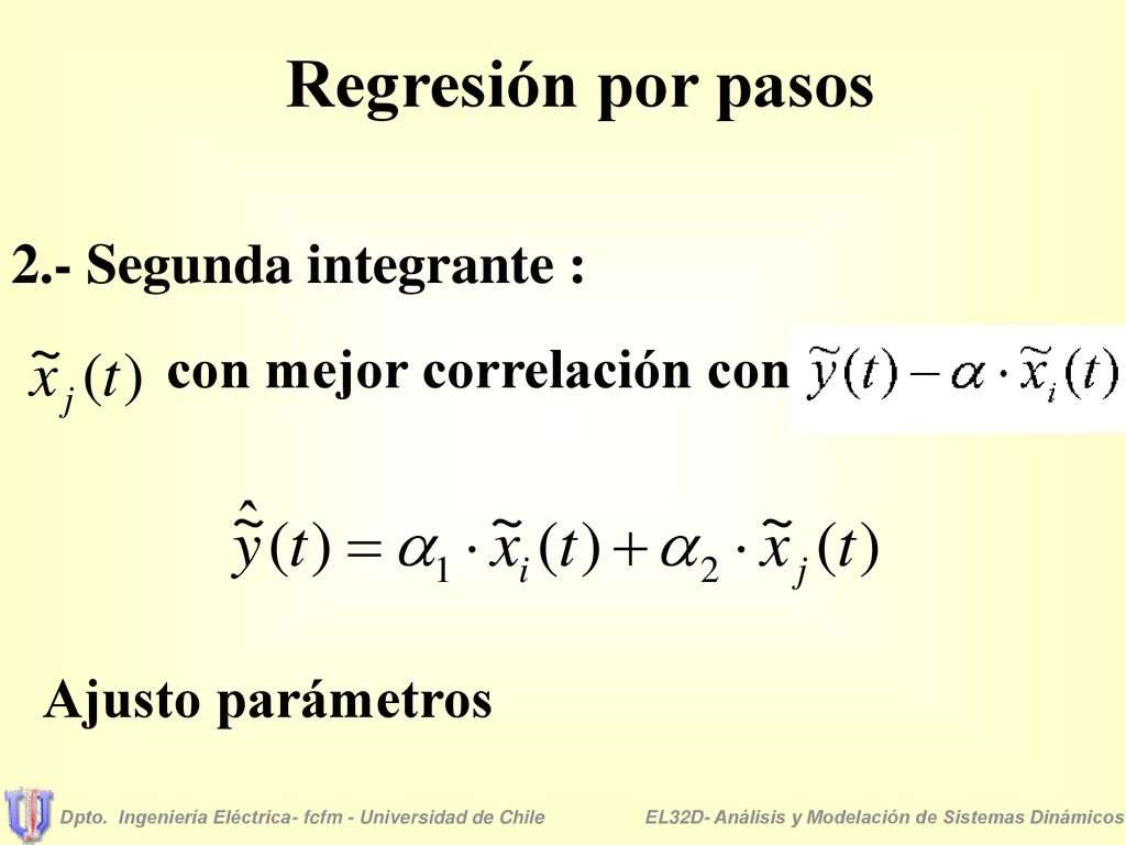 Regresión por pasos 2.- Segunda integrante : con mejor correlación con