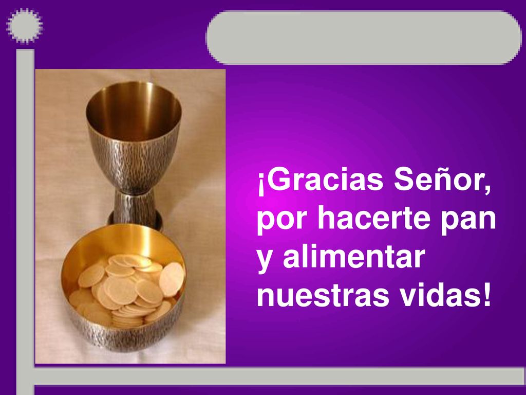 ¡Gracias Señor, por hacerte pan y alimentar nuestras vidas!