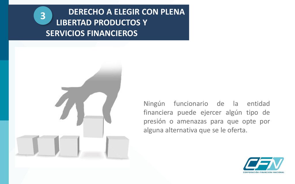 3 DERECHO A ELEGIR CON PLENA LIBERTAD PRODUCTOS Y