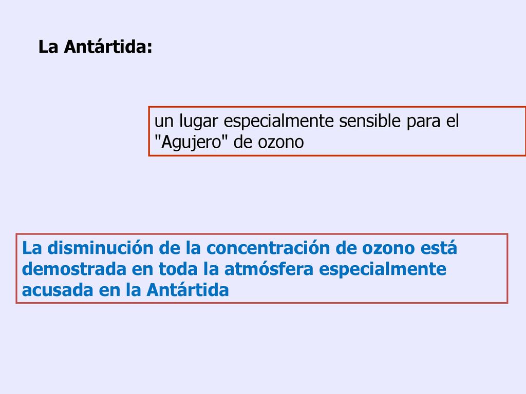 La Antártida: un lugar especialmente sensible para el Agujero de ozono.
