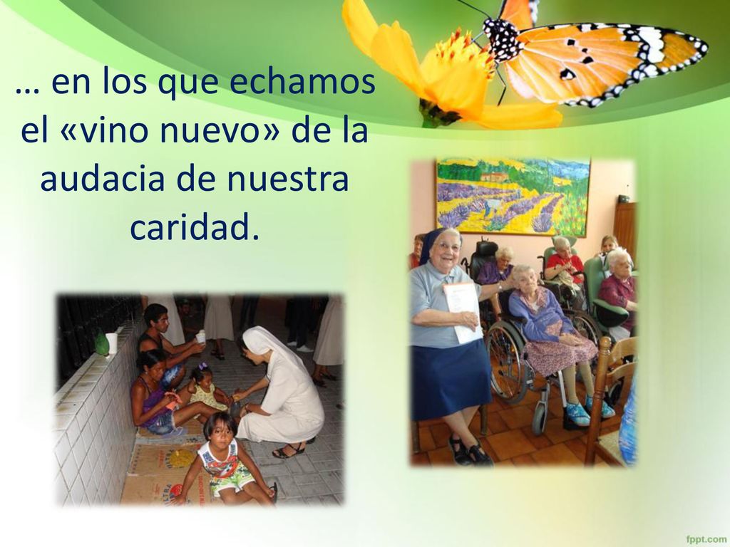 … en los que echamos el «vino nuevo» de la audacia de nuestra caridad.