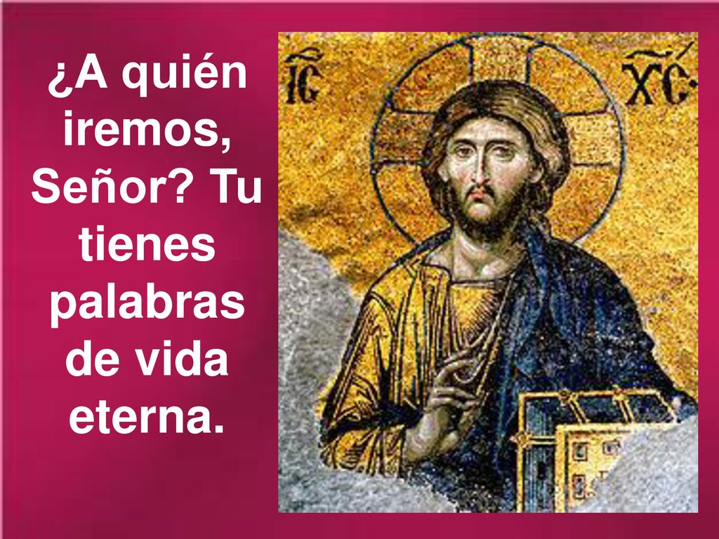 ¿A quién iremos, Señor Tu tienes palabras de vida eterna.