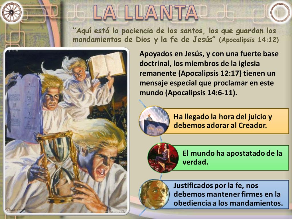 Aquí está la paciencia de los santos, los que guardan los mandamientos de Dios y la fe de Jesús (Apocalipsis 14:12)
