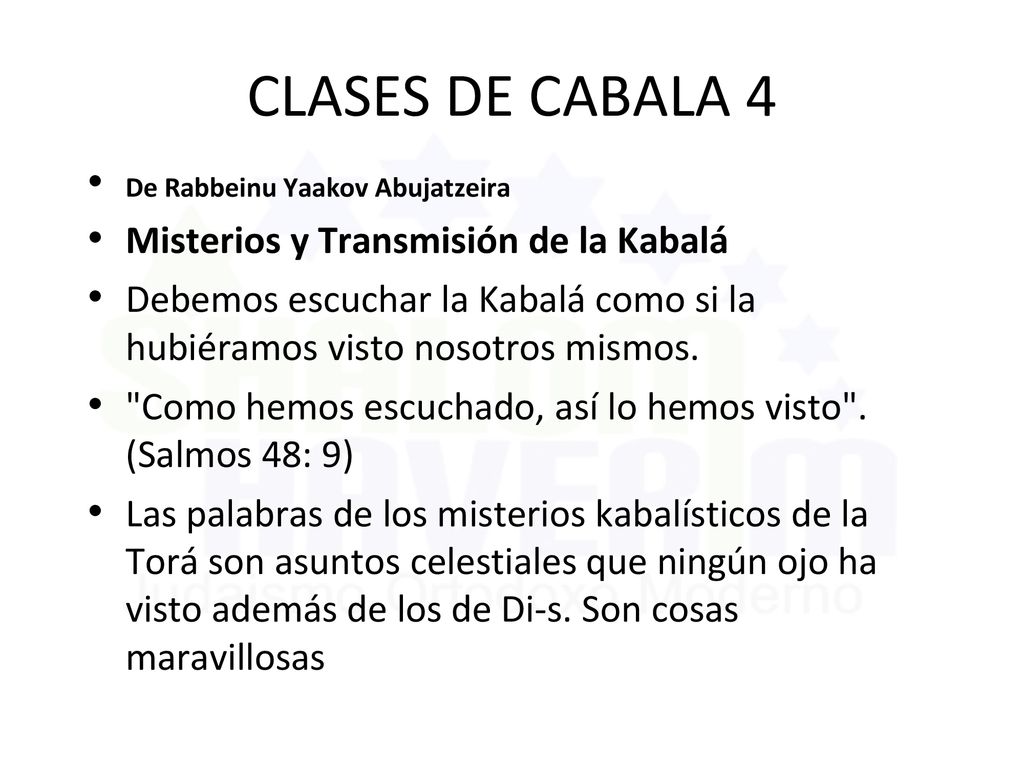 CLASES DE CABALA 4 Misterios y Transmisión de la Kabalá