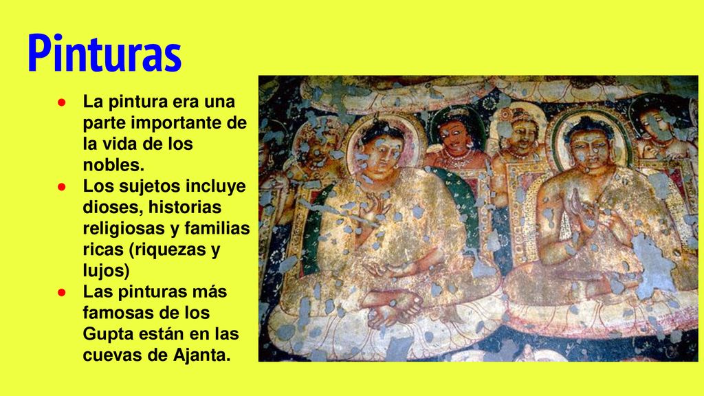 Pinturas La pintura era una parte importante de la vida de los nobles.