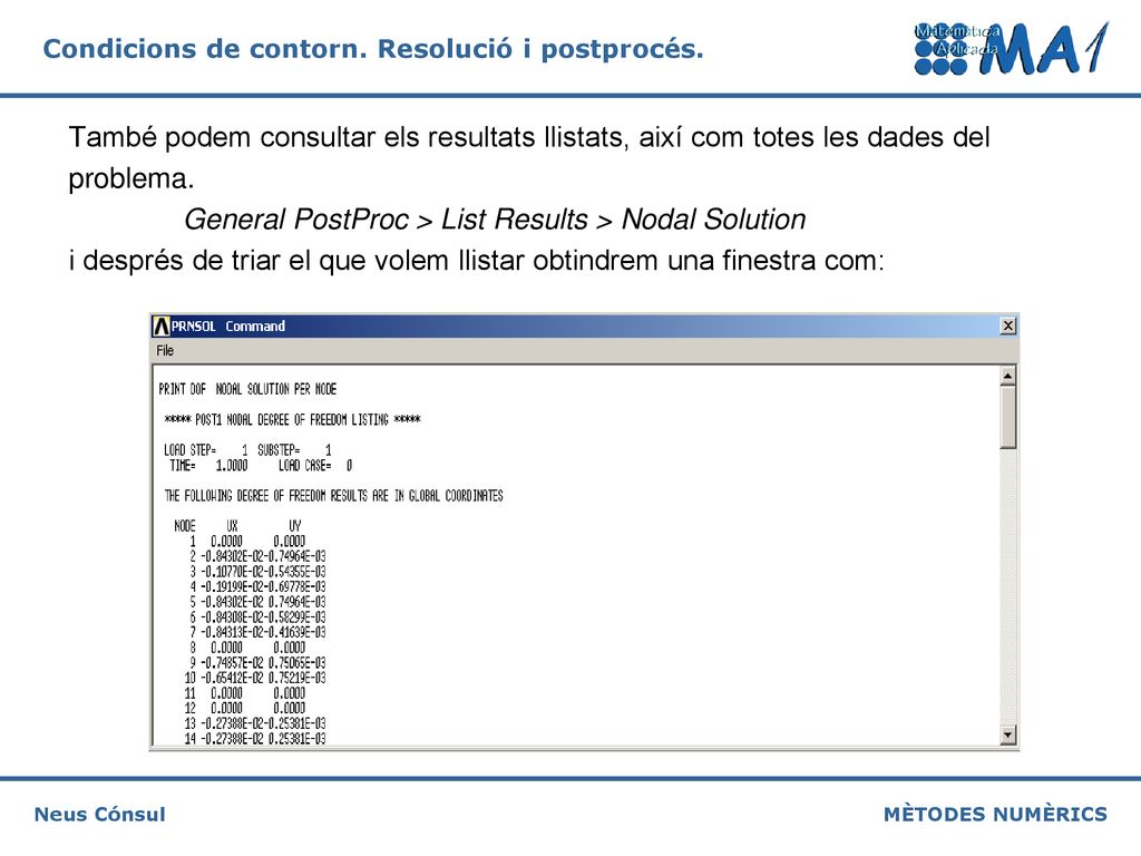 També podem consultar els resultats llistats, així com totes les dades del