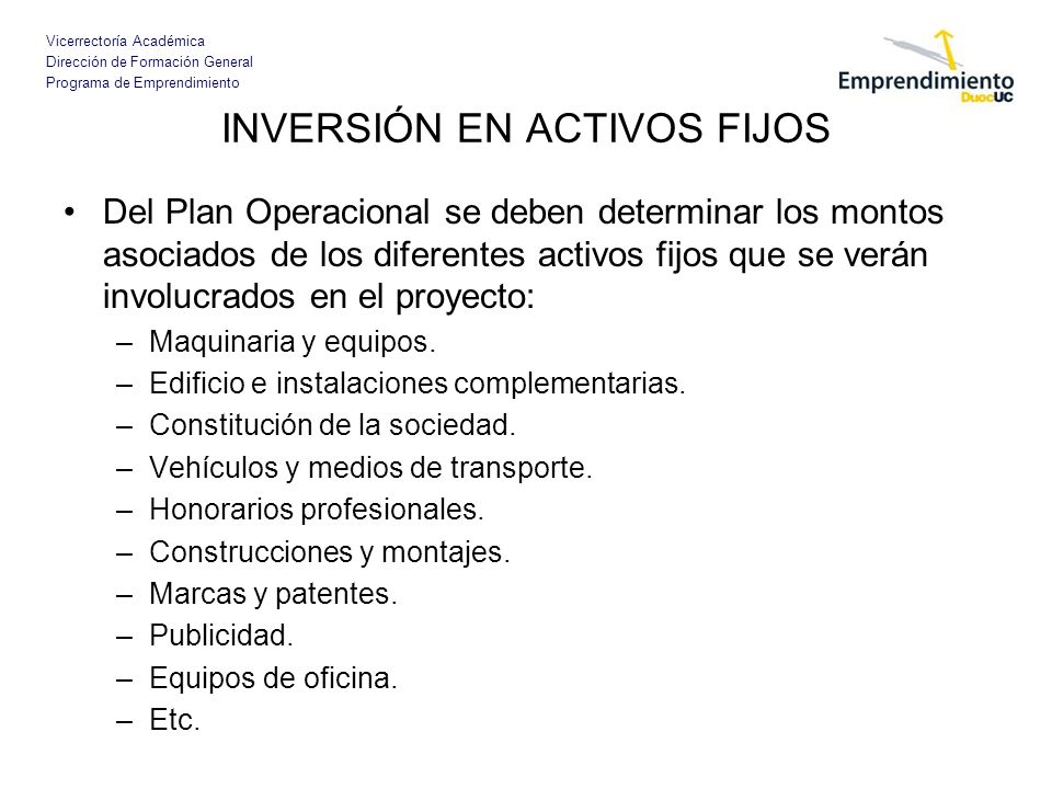 INVERSIÓN EN ACTIVOS FIJOS