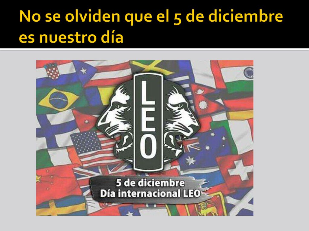No se olviden que el 5 de diciembre es nuestro día