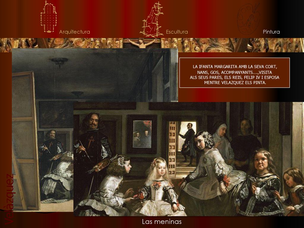 Velàzquez LA IFANTA MARGARITA AMB LA SEVA CORT, Las meninas