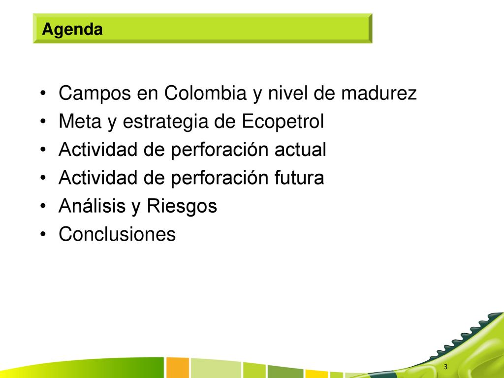 Campos en Colombia y nivel de madurez Meta y estrategia de Ecopetrol