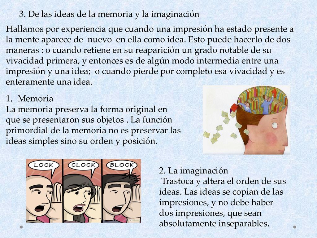 3. De las ideas de la memoria y la imaginación