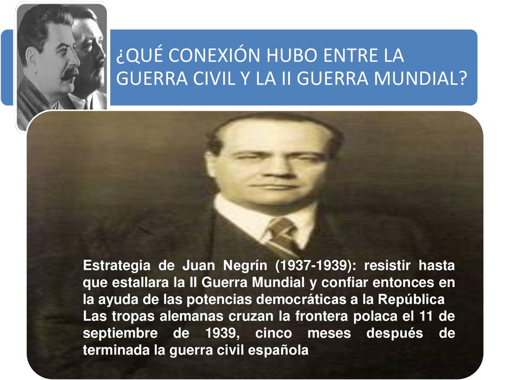 ¿QUÉ CONEXIÓN HUBO ENTRE LA GUERRA CIVIL Y LA II GUERRA MUNDIAL