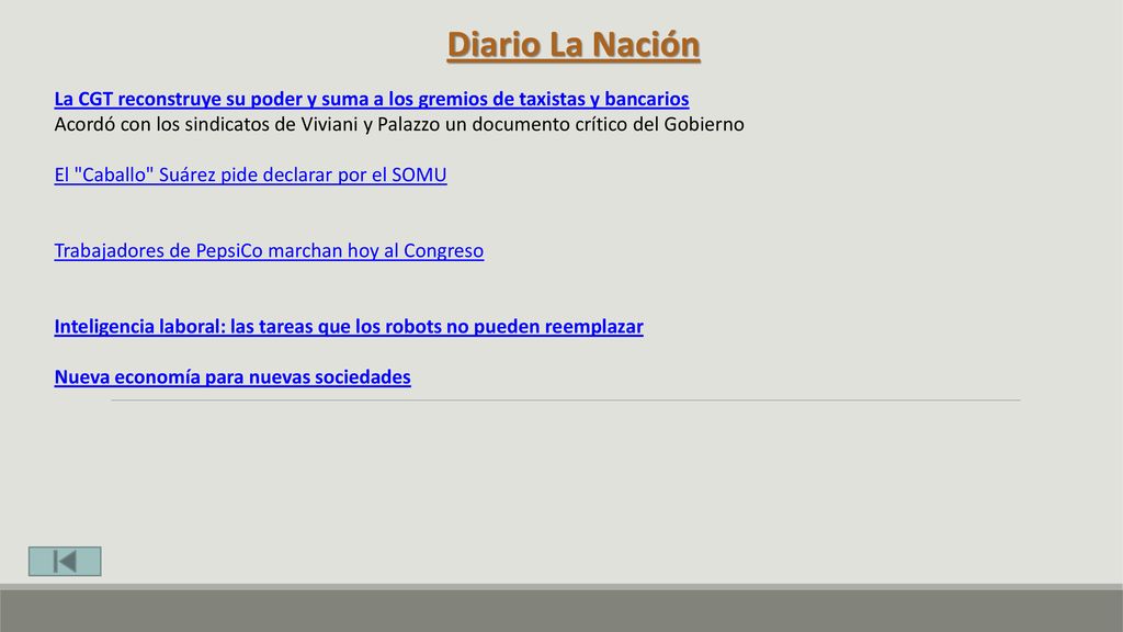 Diario La Nación La CGT reconstruye su poder y suma a los gremios de taxistas y bancarios.