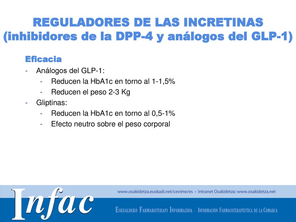 REGULADORES DE LAS INCRETINAS (inhibidores de la DPP-4 y análogos del GLP-1)
