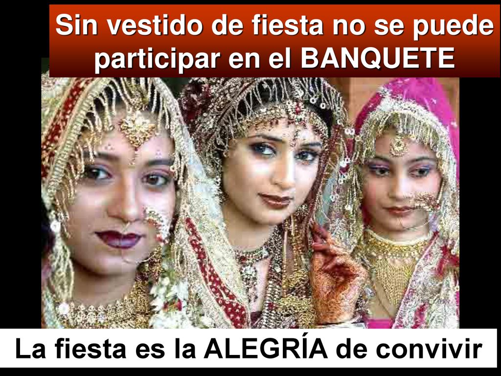 Sin vestido de fiesta no se puede participar en el BANQUETE