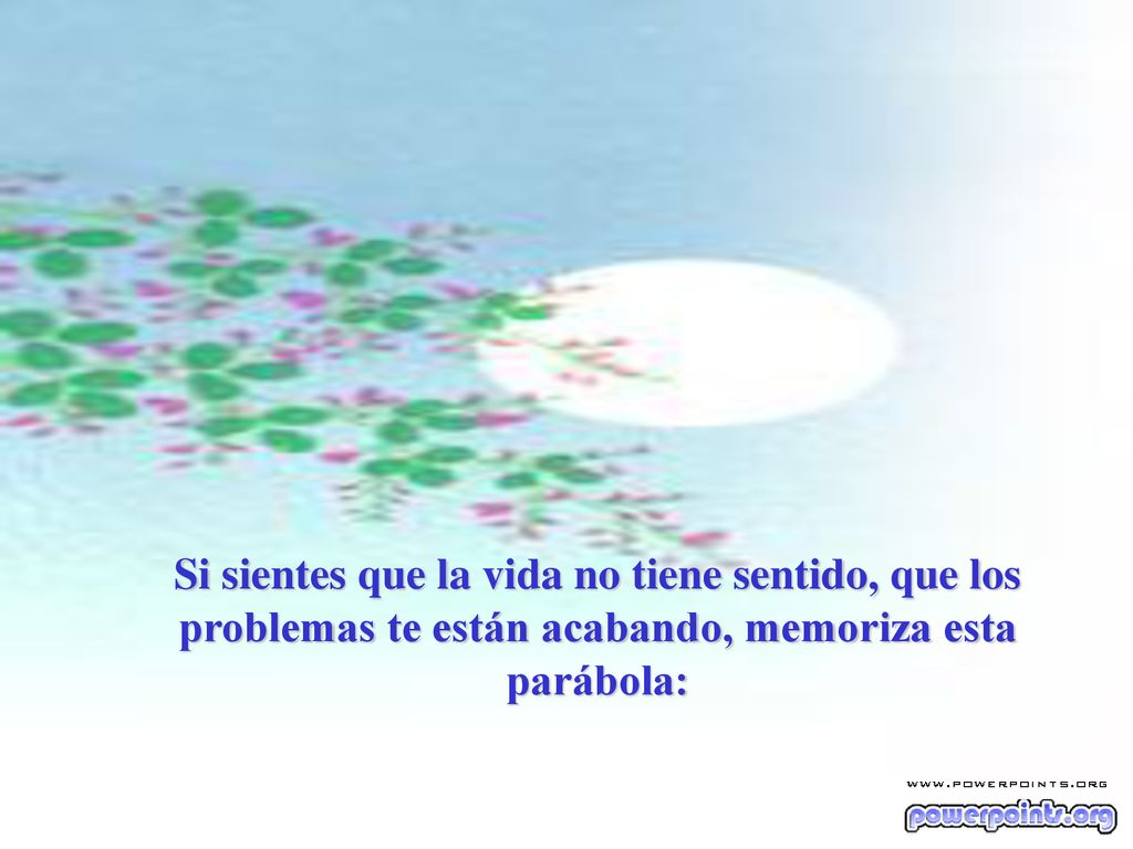 Si sientes que la vida no tiene sentido, que los problemas te están acabando, memoriza esta parábola: