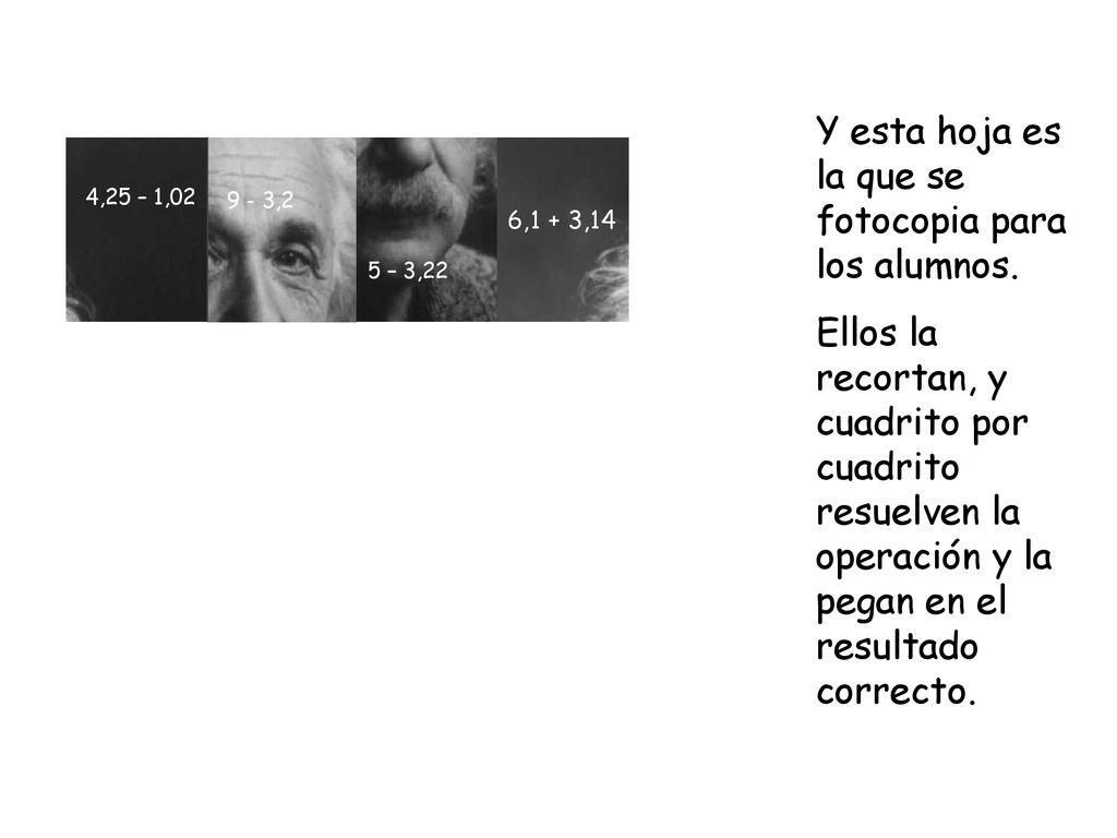 Y esta hoja es la que se fotocopia para los alumnos.