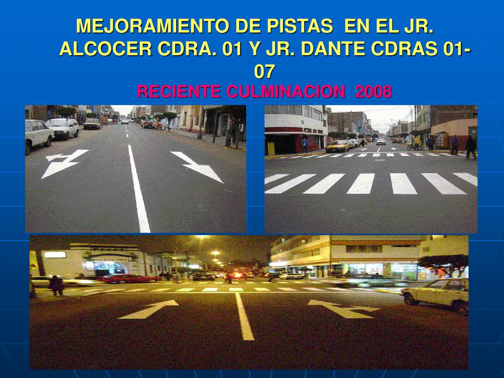 MEJORAMIENTO DE PISTAS EN EL JR. ALCOCER CDRA. 01 Y JR
