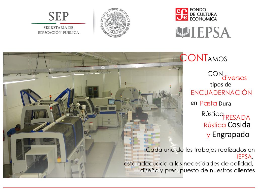 CONT AMOS CON diversos tipos de ENCUADERNACIÓN en Pasta Dura Rústica